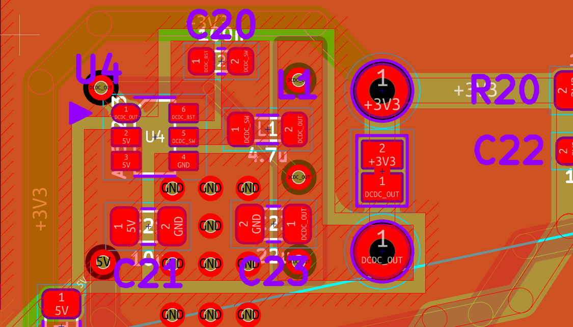 Praxis HE DC-DC converter layout